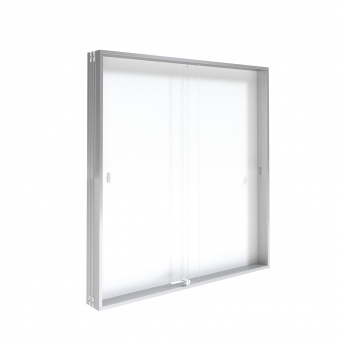 Info-Wandvitrine,  70 cm hoch, 70x5,0 cm (B/T), Rückwand Stahl weiß, 